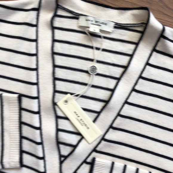 NWT Max Studio wrap sweater with stripes Size L - Picture 2 of 5